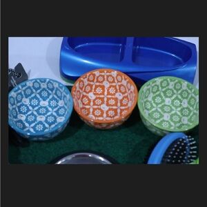 Colorful Floral Patterned Bowls Set